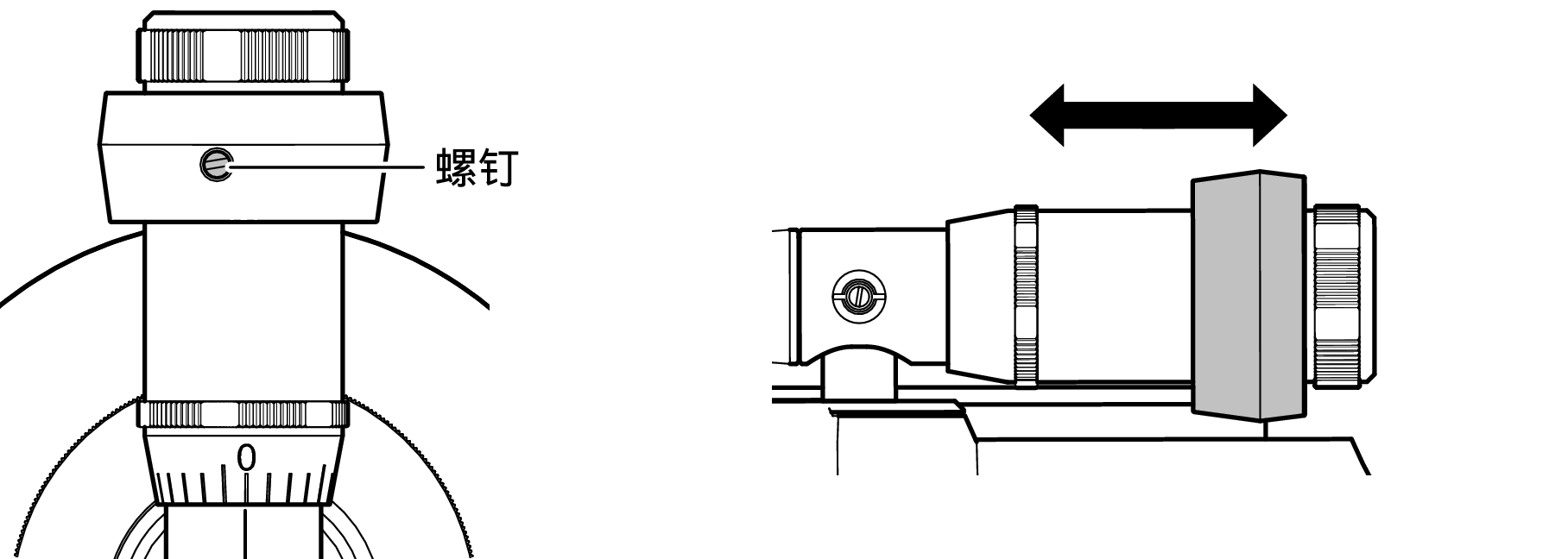 Counterweight screw slide